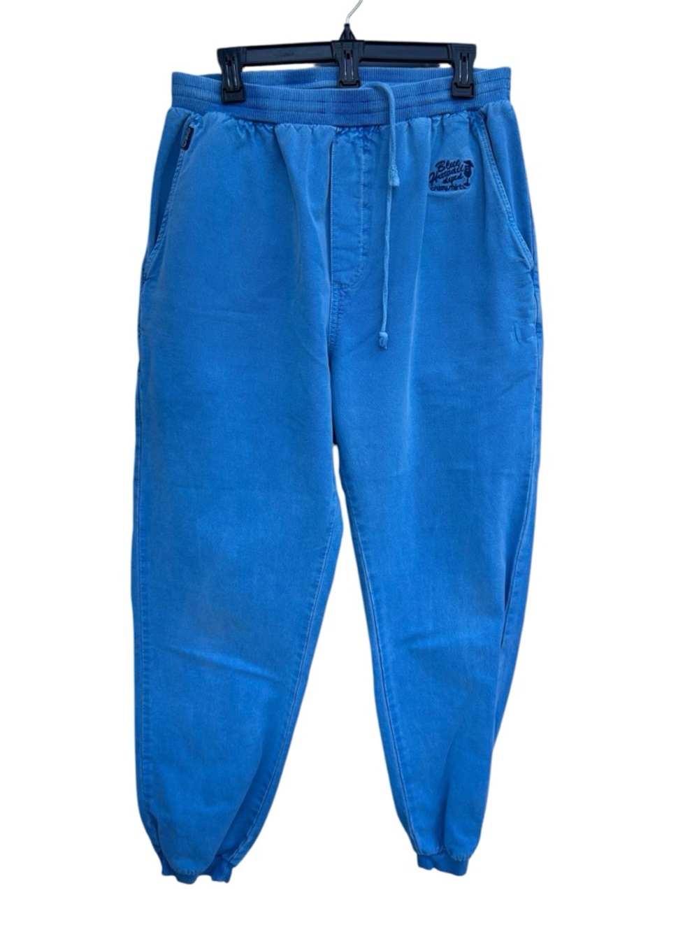 Crazy Shirts Hawaii Dyed Joggers Mens Large Blue Sweatpants Elastic Waist EUC